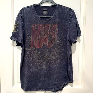 Buffalo David Bitton Free & wild studded distressed tee size L